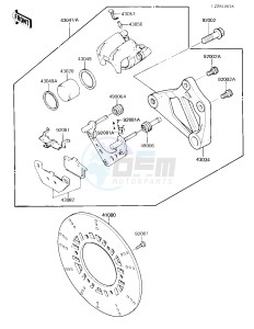 ZL 900 A [ELIMINATOR] (A1-A2) [ELIMINATOR] drawing REAR BRAKE