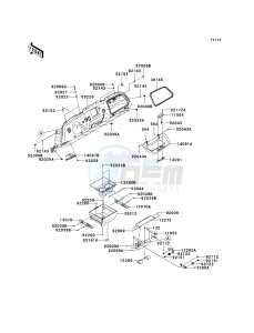 KRF 750 M [TERYX 750 FI 4X4 NRA OUTDOORS] (M9F9) M9F drawing FRONT BOX