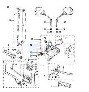 BUXY - 50 cc drawing FRONT BRAKE CALIPER