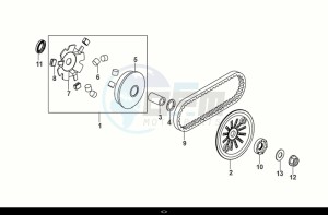 FIDDLE IV 50 (XG05W1-NL) (E5) (M1-M3) drawing MOVABLE DRIVE FACE ASSY