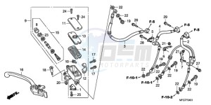 CB600FA9 Spain - (SP / ABS 25K) drawing FR. BRAKE MASTER CYLINDER (CB600FA/FA3)