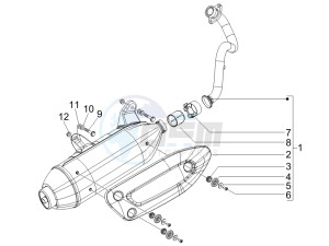 X Evo 125 Euro 3 drawing Silencer