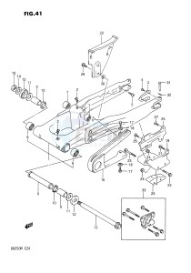 DR250 (E24) drawing REAR SWINGING ARM