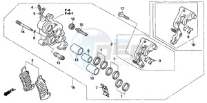 NT700V drawing R. FRONT BRAKE CALIPER