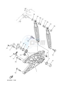 GPD150A GPD150-A NMAX 150 (BV41) drawing REAR ARM & SUSPENSION