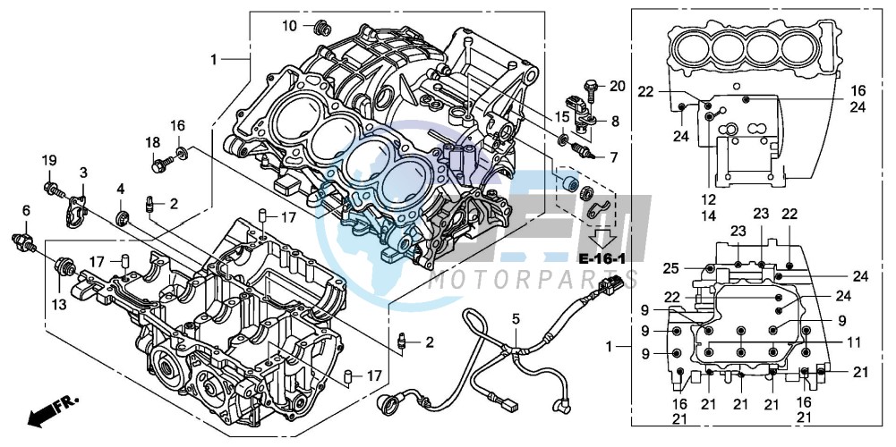 CRANKCASE (CBF600S8/SA8/N8/NA8)