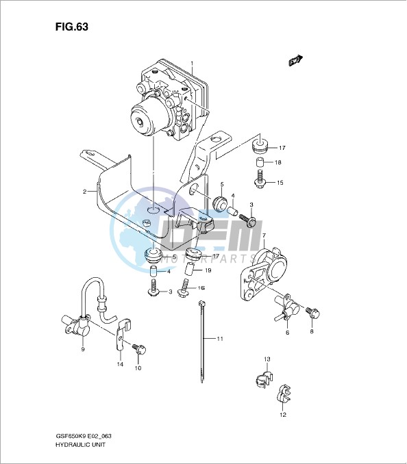 HYDRAULIC UNIT (GSF650AK9/SAK9/UAK9/SUAK9/AL0/SAL0/UAL0/SUAL0)