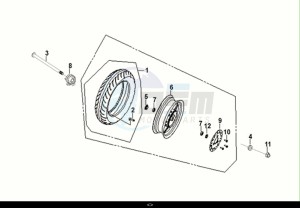 MIO 50I (FS05W2-NL) (E5) (M1) drawing FRONT WHEEL