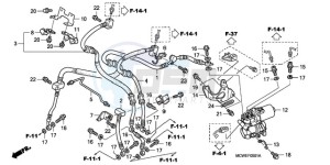 VFR800A9 Europe Direct - (ED / ABS MME) drawing FRONT BRAKE HOSE (VFR800A)