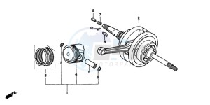 NSS250 JAZZ drawing CRANKSHAFT/PISTON