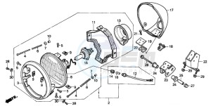 NV600C 400 drawing HEADLIGHT