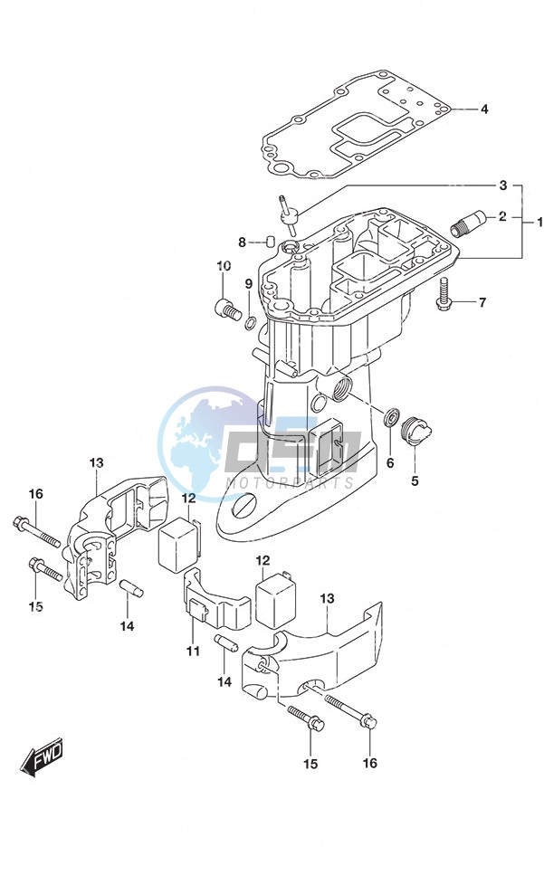 Drive Shaft Housing Non-Remote Control