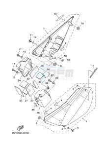 TT-R125 TT-R125LWE (19CW 19CX) drawing SIDE COVER