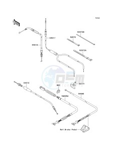 KVF 750 A [BRUTE FORCE 750 4X4] (A1) A1 drawing CABLES