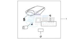 CBR1000RR9 France - (F / CMF MME TRI) drawing REAR SEAT COWL REPSOL