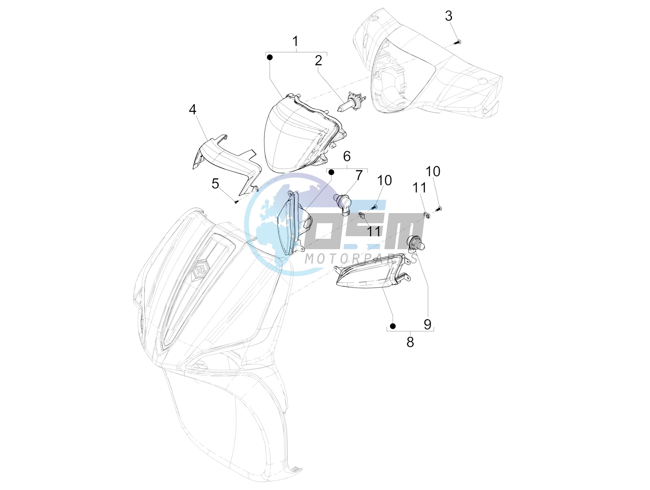 Front headlamps - Turn signal lamps