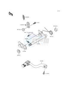 KX 125 J [KX125] (J2) [KX125] drawing GEAR CHANGE MECHANISM