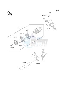 VN 1500 J [VULCAN 1500 DRIFTER] (J1-J2) [VULCAN 1500 DRIFTER] drawing GEAR CHANGE DRUM_SHIFT FORK-- S- -