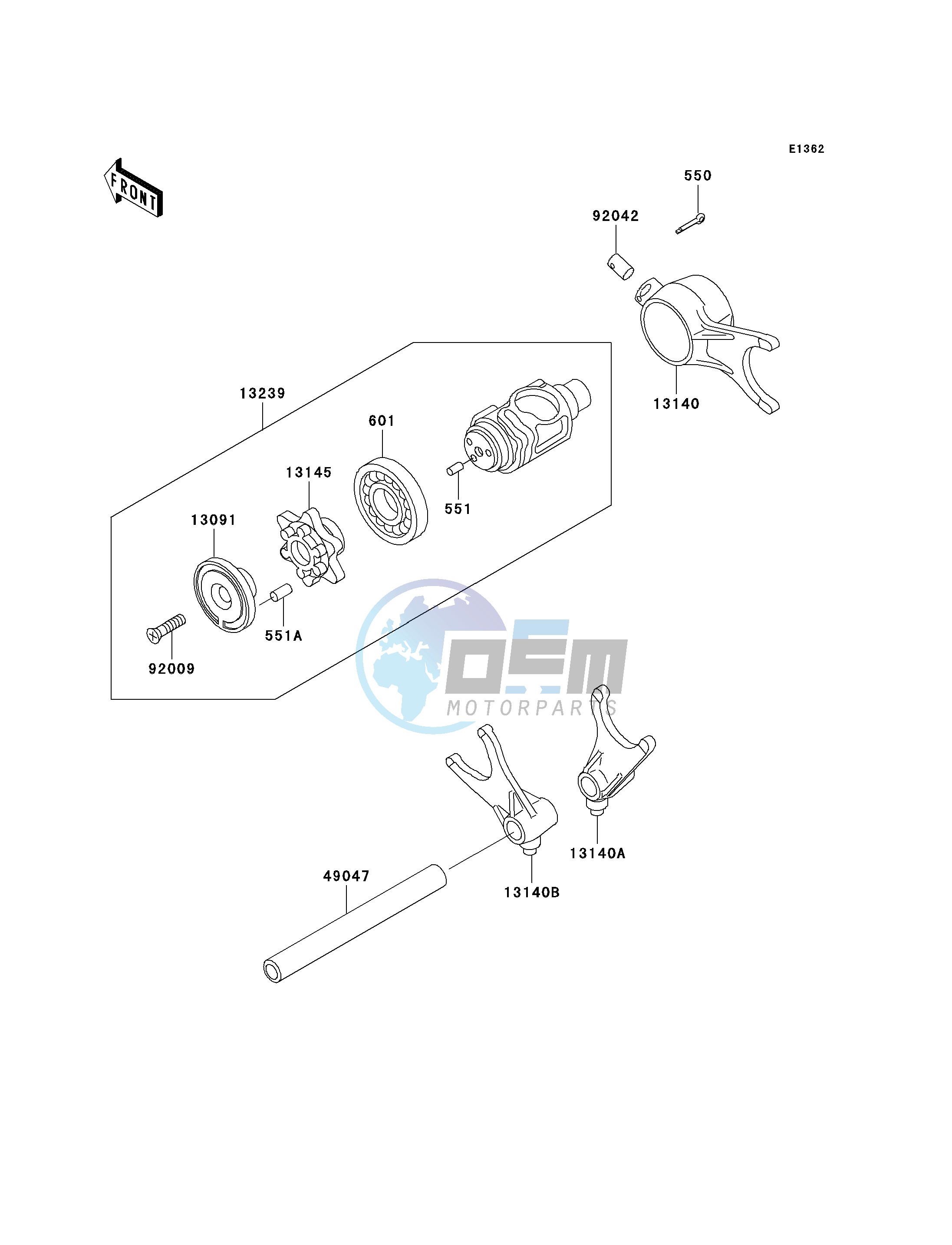 GEAR CHANGE DRUM_SHIFT FORK-- S- -