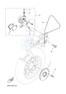 CW50 BOOSTER SPIRIT (5WWT 5WWT) drawing FRONT BRAKE CALIPER