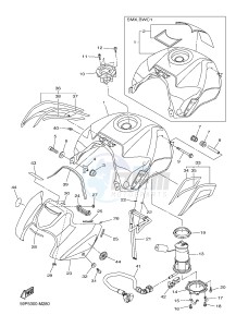 FZ8-NA 800 FZ8 (NAKED, ABS) (59P5) drawing FUEL TANK