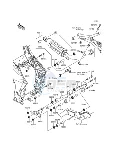 VERSYS 1000 KLZ1000BGF FR GB XX (EU ME A(FRICA) drawing Suspension/Shock Absorber