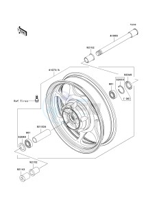 VN 2000 A [VULCAN 2000] (A6F-A7F) A7F drawing FRONT WHEEL