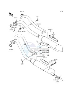 VN 800 B [VULCAN 800 CLASSIC] (B1-B5) [VULCAN 800 CLASSIC] drawing MUFFLER-- S- -