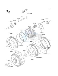 KLX 300 A [KLX300R] (A6F-A7A) A6F drawing CLUTCH