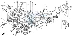 CM125C drawing CYLINDER HEAD