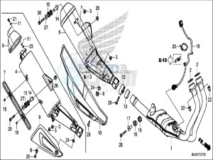 CBR500RAH CBR500R ED drawing EXHAUST MUFFLER