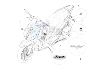 Medley 150 4T ie ABS (EMEA) drawing Plates - Emblems