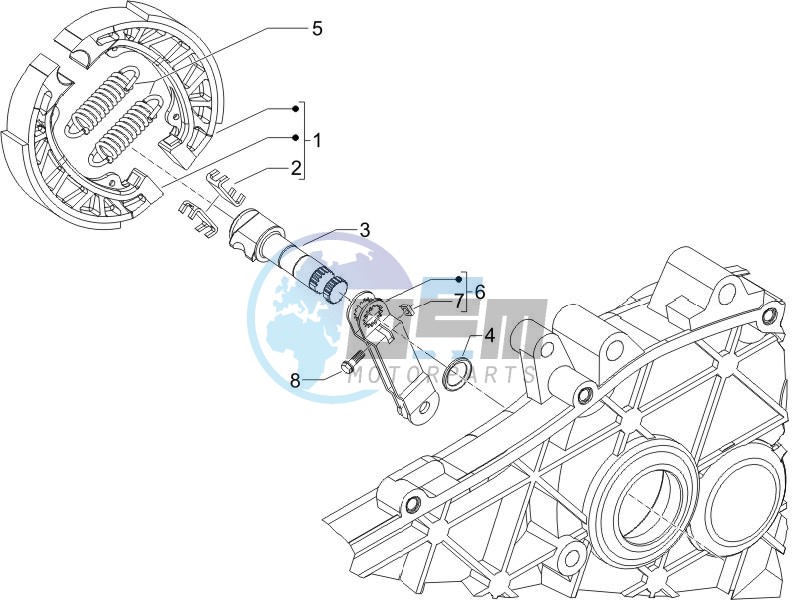 Rear brake - Brake jaw