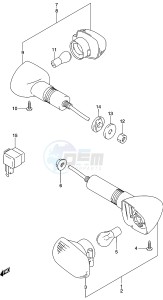 GS500 (P19) drawing TURNSIGNAL LAMP (P24)