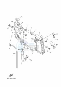 YZ125 (B4X2) drawing RADIATOR & HOSE