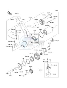 ZX 1200 B [NINJA ZX-12R] (B1-B4) [NINJA ZX-12R] drawing STARTER MOTOR