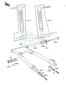 KZ 250 D [CSR] (D2) [CSR] drawing SWING ARM_SHOCK ABSORBERS -- 81 D2- -