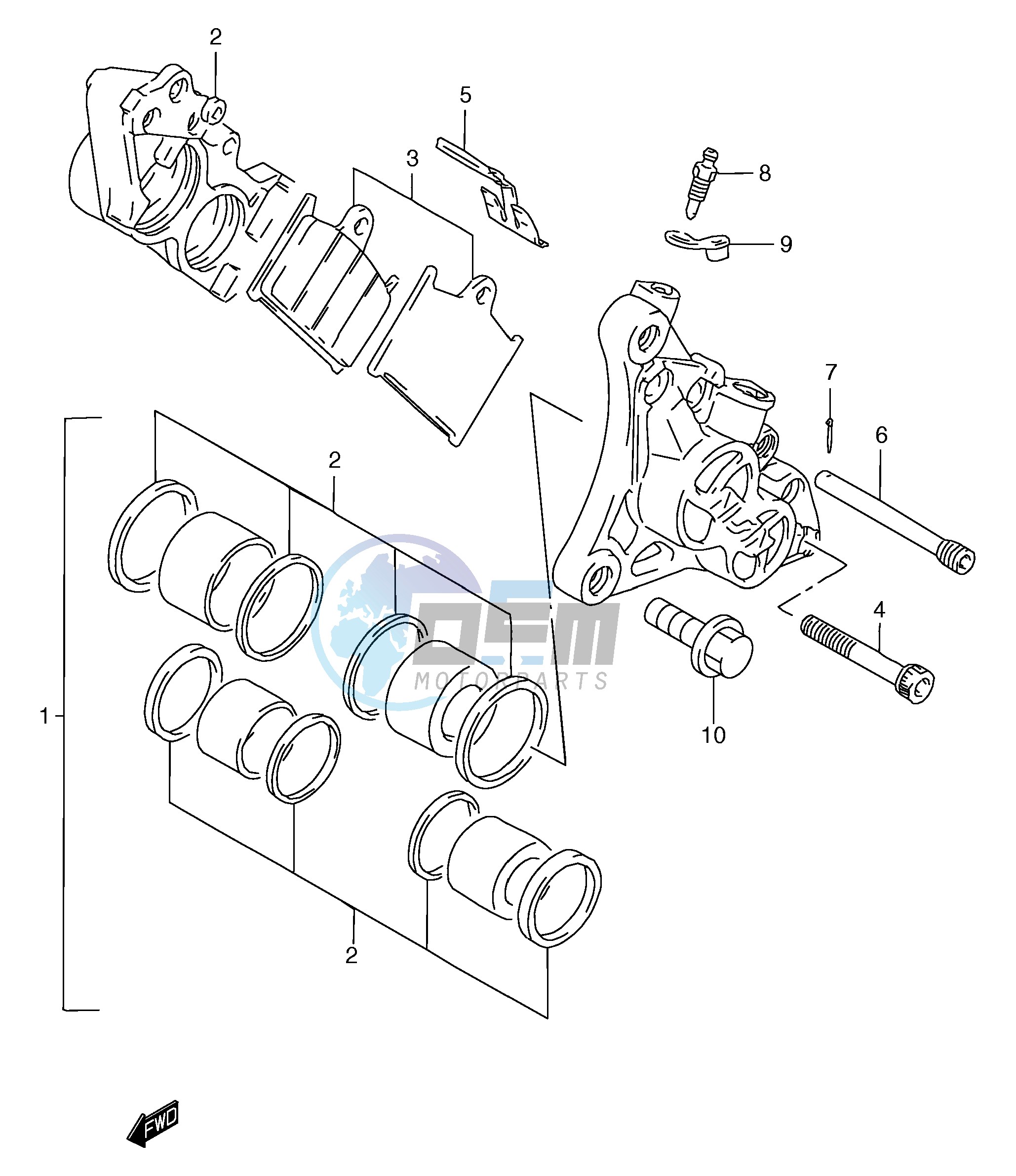 FRONT CALIPER (GSF1200SAV SAW SAX SAY)