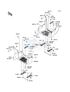 KVF750 4x4 KVF750LCS EU GB drawing Footrests