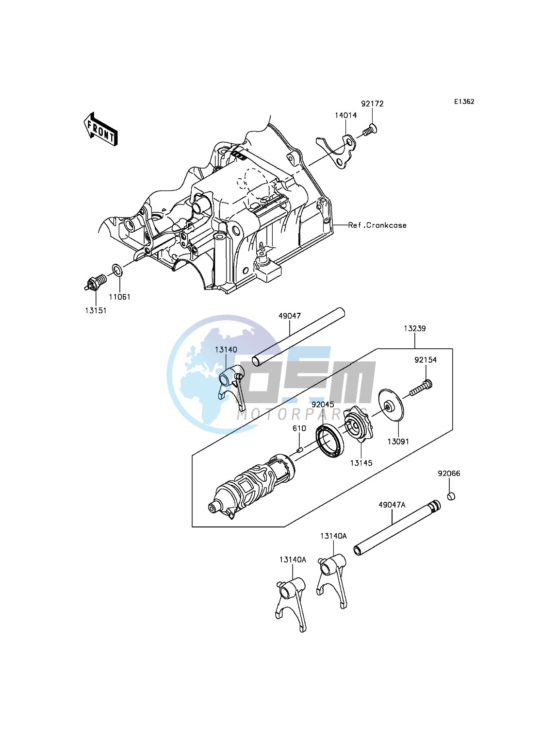 Gear Change Drum/Shift Fork(s)