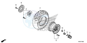 TRX420FE1F TRX420 Europe Direct - (ED) drawing FRONT WHEEL