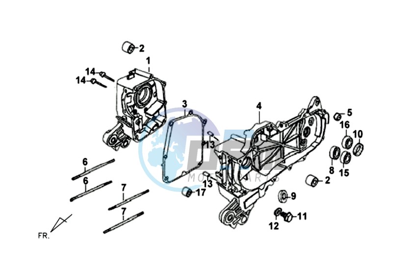 CRANKCASE L / R / STARTER