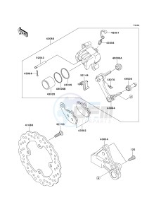 ZX 600 N [NINJA ZX-6RR] (6F) N6F drawing REAR BRAKE