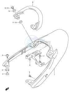 GSX750 (E4) drawing SEAT TAIL COVER (MODEL W X)