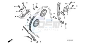 CBF1000AA Europe Direct - (ED / ABS) drawing CAM CHAIN/TENSIONER