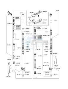 KX 450 D [KX450F] (D7F) D7F drawing FRONT FORK