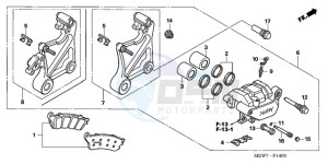 NT700VAA UK - (E / ABS MKH) drawing REAR BRAKE CALIPER