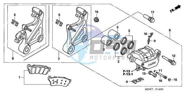 REAR BRAKE CALIPER