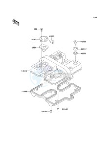 EX 500 D [NINJA 500R] (D10-D12) [NINJA 500R] drawing CYLINDER HEAD COVER