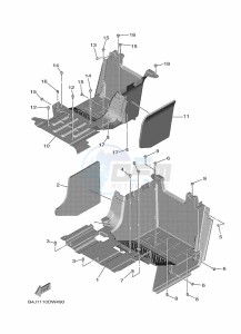 YXF1000EW YX10FRPAN (B4JA) drawing STAND & FOOTREST 2